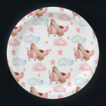 ヴィンテージピンク飛行機パイロット誕生日パーティー ペーパープレート<br><div class="desc">ヴィンテージピンク飛行機パイロット誕生日パーティー紙プレート。</div>