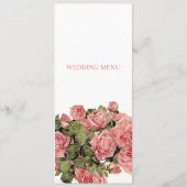 ヴィンテージピンク魔法結婚バラのメニュー メニュー (裏面)