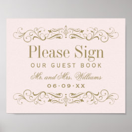 ヴィンテージピンク アンティーク調の花飾り ウェディング ゲストブック