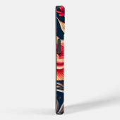 ヴィンテージピンク、オレンジ、赤の花柄 Case-Mate iPhoneケース (裏面 / 右)