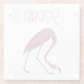 ヴィンテージピンク ガラスコースター (裏面)