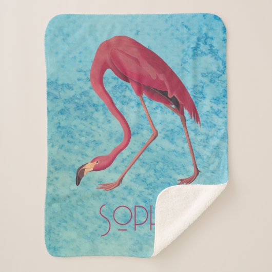 ヴィンテージピンク シェルパブランケット (正面)