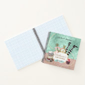 ヴィンテージピンク&ターコイズワンダーランドゲストブック ノートブック (内部)