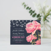 ヴィンテージピンク&ネイビー予算結婚式招待状 (スタンド正面)