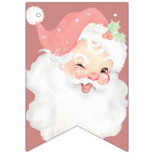 ヴィンテージピンク+バラ金ゴールドクリスマスバンティングバナー バンティングフラッグ (第1の旗)