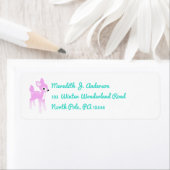 ヴィンテージピンク&ミントディア差出人住所ラベル ラベル (インサイチュ)