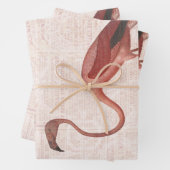 ヴィンテージピンク ラッピングペーパーシート (インサイチュ)