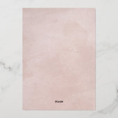 ヴィンテージピンク&赤面バラとバラ金ゴールド結婚の 箔招待状 (裏面)