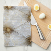 ヴィンテージピンタック生地キッチンディッシュタオル キッチンタオル (四つ折り)