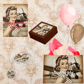 ヴィンテージピンナップの女の子と第2次世界大戦飛行機エレガント、 ジグソーパズル