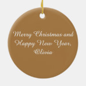 ヴィンテージピンナップの女の子と第2次世界大戦飛行機エレガント、 セラミックオーナメント (裏面)