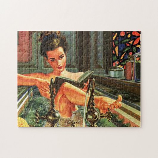 ヴィンテージピンナップの少女 ジグソーパズル (横)