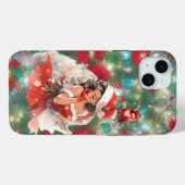 ヴィンテージピンナップクリスマス（鳥）ショウジョウコウカンチョウ Case-Mate iPhoneケース (裏面 (横))