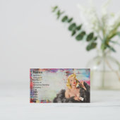 ヴィンテージピンナップグランジデジタルアート 名刺 (スタンド正面)