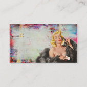 ヴィンテージピンナップグランジデジタルアート 名刺 (裏面)