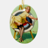ヴィンテージピンナップピンアップガールオーナメント セラミックオーナメント (裏面)