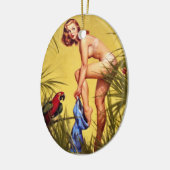 ヴィンテージピンナップピンアップガールオーナメント セラミックオーナメント (左)