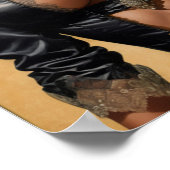 ヴィンテージピンナップブラックガール ポスター (角)