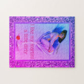 ヴィンテージピンナップ女の子汚いマルティーニ ジグソーパズル (横)