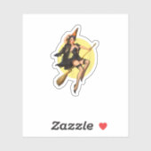 ヴィンテージピンナップ魔女オンウィッチブロムハロウィンピン シール (シート)