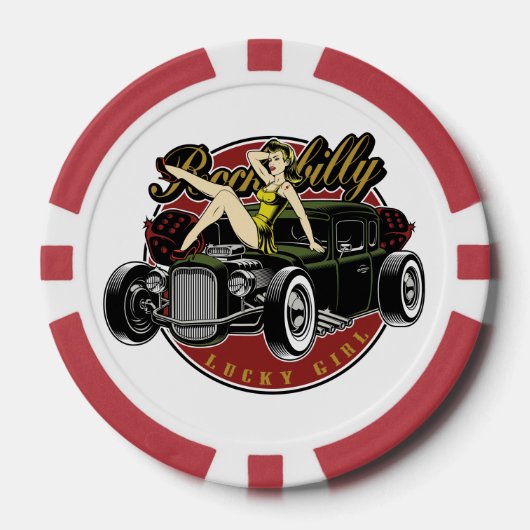 ヴィンテージピンナップ ポーカーチップ (正面)