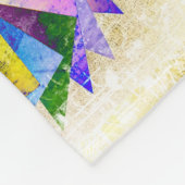 ヴィンテージピンホイールキルトパターン フリースブランケット (角)