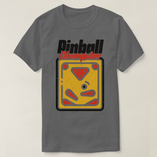 ヴィンテージピンボールチャンピオン Tシャツ (デザイン正面)