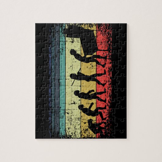 ヴィンテージピンボール進化ピンボールプレーヤーレトロ ジグソーパズル (縦)