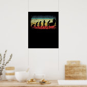 ヴィンテージピンボール進化ピンボールプレーヤーレトロ ポスター (キッチン)