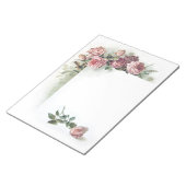 ヴィンテージピンローズメモ ノートパッド (アングル)