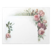 ヴィンテージピンローズメモ ノートパッド (正面)