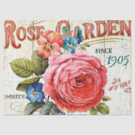 ヴィンテージピンローズ任意の目的のパーティー組織 薄葉紙