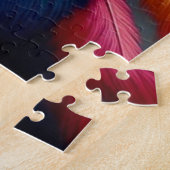 ヴィンテージピン留めアフリカ女性はっきりした羽1960s ジグソーパズル (側面)