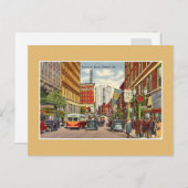 ヴィンテージピークトリー通りアトランタGA ポストカード (正面/裏面)