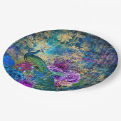 ヴィンテージピーコックすべての行事 ペーパープレート (アングル)