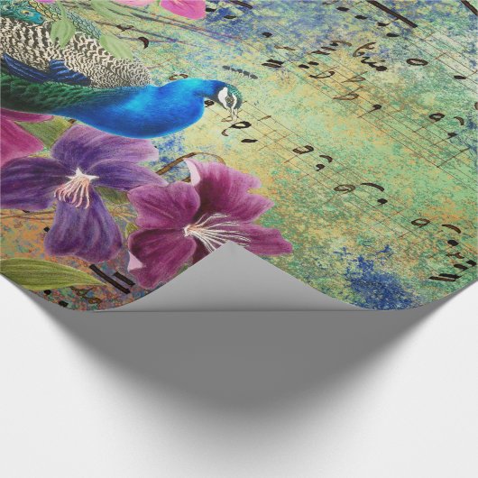 ヴィンテージピーコックすべての行事 ラッピングペーパー (角)