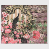 ヴィンテージピーコックすべての行事 ラッピングペーパー (フラット)