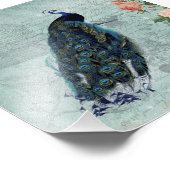 ヴィンテージピーコックとバライラストレーション フォトプリント            (角)