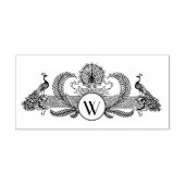 ヴィンテージピーコックとモノグラムイニシャル セルフインキングスタンプ (デザイン)