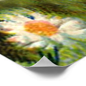 ヴィンテージピーコックアートwithエッフェルタワー ポスター (角)