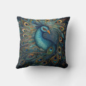 ヴィンテージピーコックアールヌーボー クッション (裏面)