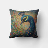 ヴィンテージピーコックアールヌーボー クッション (裏面)