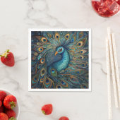 ヴィンテージピーコックアールヌーボー スタンダードカクテルナプキン (インサイチュ)