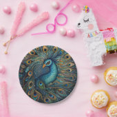 ヴィンテージピーコックアールヌーボー ペーパープレート (パーティー)