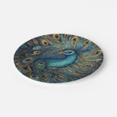 ヴィンテージピーコックアールヌーボー ペーパープレート (アングル)