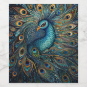 ヴィンテージピーコックアールヌーボー ワインラベル (シングルラベル)