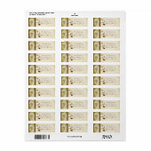 ヴィンテージピーコックイエローピーチコーラルアース ラベル (フルシート)