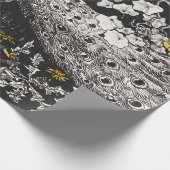 ヴィンテージピーコックイラストレーションバイテオヴァンホイテマ ラッピングペーパー (角)