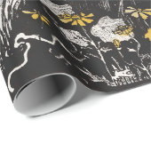 ヴィンテージピーコックイラストレーションバイテオヴァンホイテマ ラッピングペーパー (ロールコーナー)