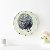 ヴィンテージピーコックイラストレーション壁時計 ラージ壁時計 (ホーム)